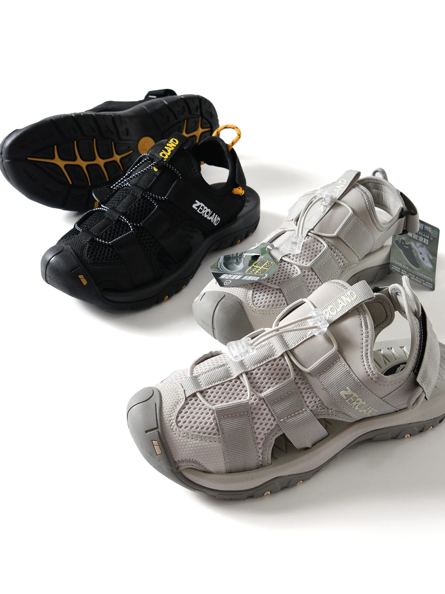 Outdoor Summer Sports Sandals Men's Women's Hiking Shoes Breathable Casual Slip-On Rubber Outsole Flat Heel Mixed Material Up...