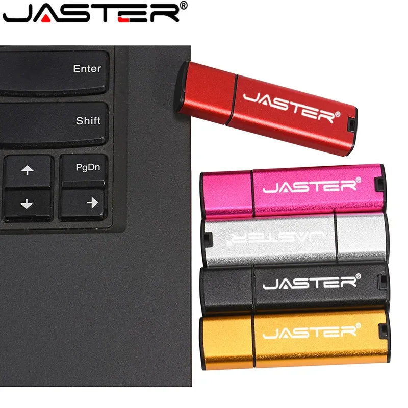 JASTER USB bellek sürücüler 2.0 kalem sürücü 4GB 8GB 16GB 32GB 64GB 128gb kırmızı bellek USB sopa plastik Pendrive iş yaratıcı hediye