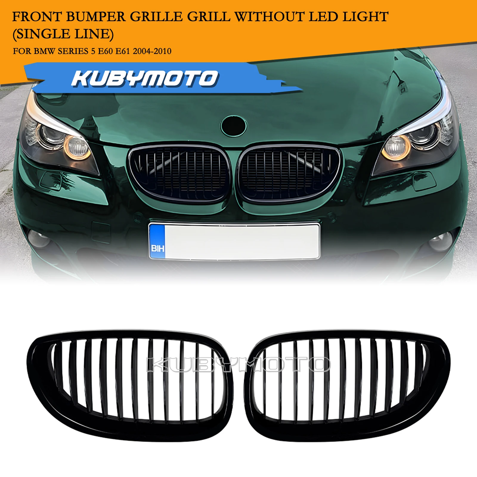 

Car Racing Grill Front Center Kidney Grille Hood Grid For BMW 5 Series E60 Sedan E61 Touring M5