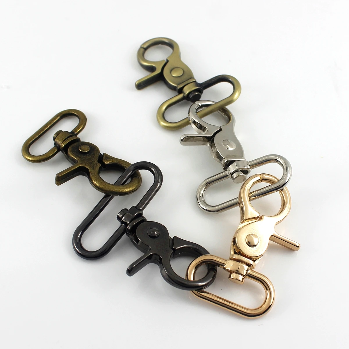 1pcs Metal Snap Hook Trigger Lobster Clasps Clips Oval Ring Spring Gate Leather Craft Pet Leash Bag Strap Belt Webbing