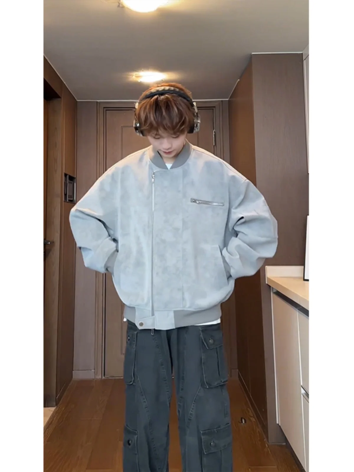 

Мужская кожаная куртка American Sle Pilot: весенне-осенняя, в стиле High Street, бейсбольная, рабочая, из искусственной кожи