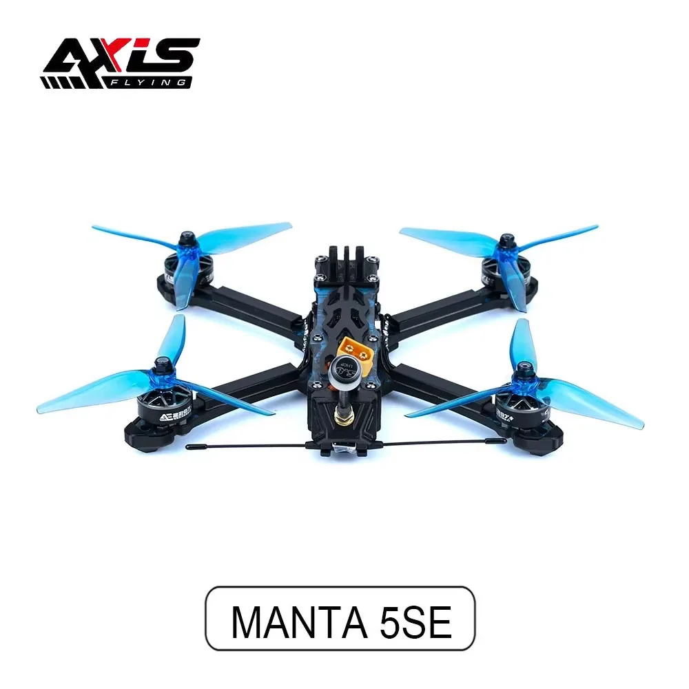 

Axisflying Manta 5 SE FPV Drone Kit Squashed-X Frame Analog 1.6W VTX With AE2207-1960KV Motor GPS -6S For FPV Racing Drone