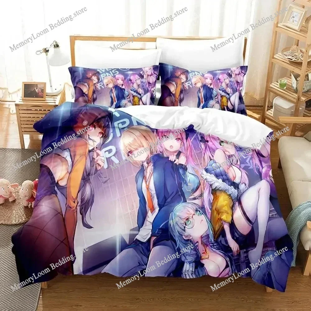 Anime Game Heaven Burns Red Bedding Set Duvet Cover Bed Set Quilt Cover Pillowcase Comforter king Queen Size Boys Adult Bedding
