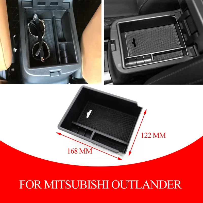 Schowek na podłokietnik ABS Organizer Centralny uchwyt Pojemnik na akcesoria samochodowe Mitsubishi Outlander 2019-2021