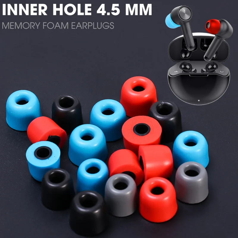 Memory Foam Noise Isolating Earphone Tip Comfortble Memory Foam Ear Tips Ear Pads Earbuds for In-Earphone 4.5mm Universal