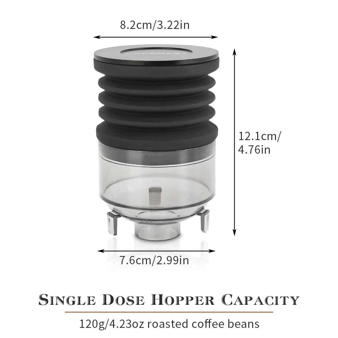 

Coffee Beans Grinder Single Dose Hopper for Baratza Sett 270/30 Silicone Bellows with PC Base Grinder Bin Blowing Clean Tool