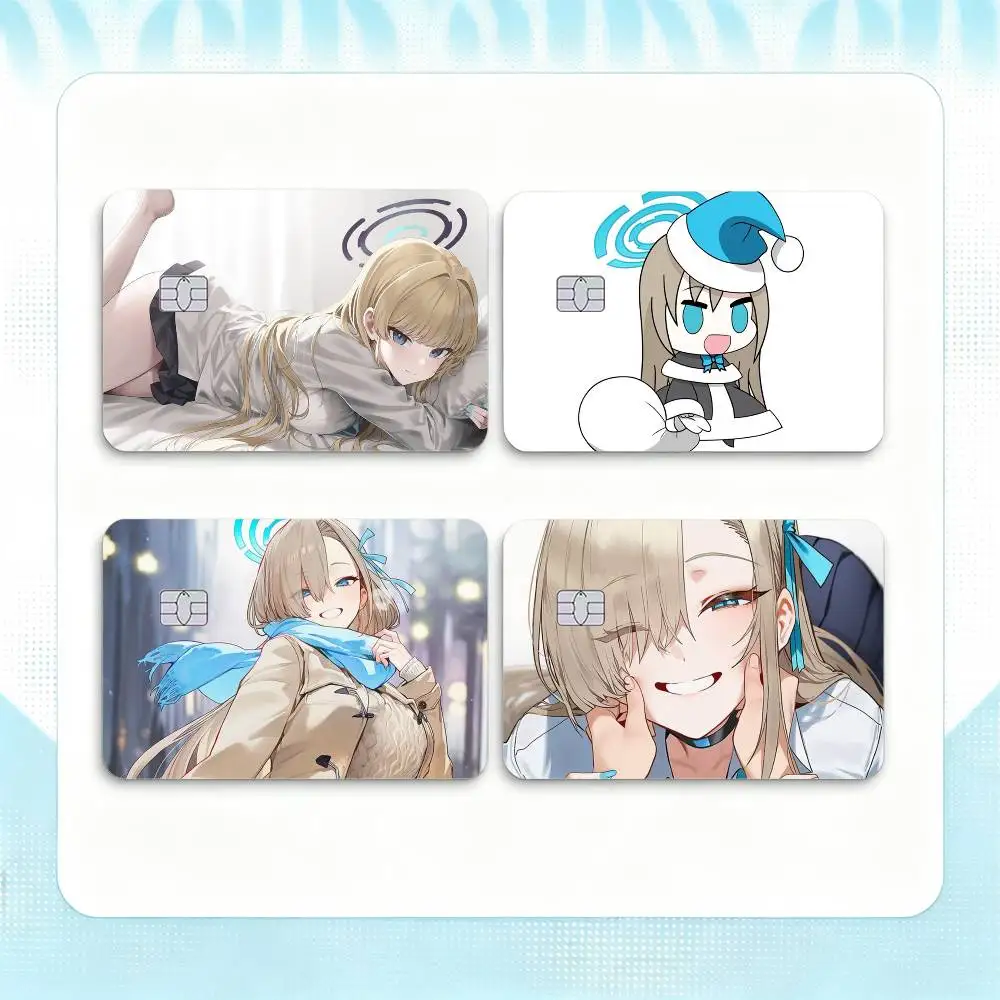Ichinose Asuna Blue Archive  Credit Card HD Stickers Small Chip Waterproof Sticker Game Card Decal Gift