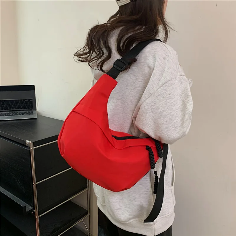 Sac à bandoulière en nylon Dumpling Bun pour femme, sac sous les bras léger, sac en toile simple, initié ChimOne