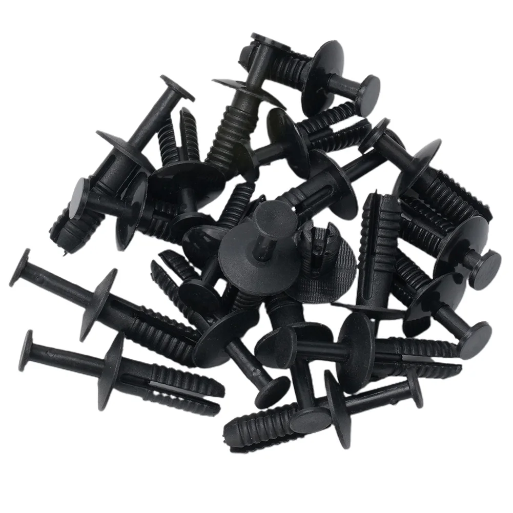 

20PCS Expanding Rivet Clips Push-Type Retainer For BMW E30 E39 E46 E53 E60 High Quality Black Plastic Exterior Car & Truck Parts