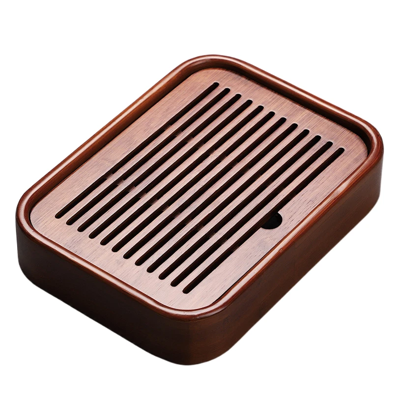 Haofeng retro Rosewood solid wood bamboo tea tray kung fu tea set household tea tray dry pour tea pitcher tray Japanese style