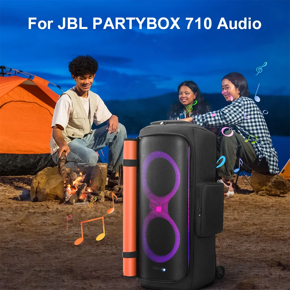 

Speaker Carry Cover Anti-Slip Portable Speaker Dust Case Nylon Padded Speaker Protective Cover for Party Box 710 Accessories