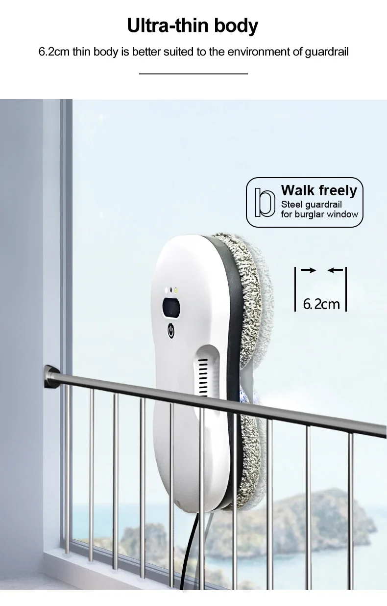 Professional Household Electric Intelligent Automatic Window Cleaning Robot with Remote Control