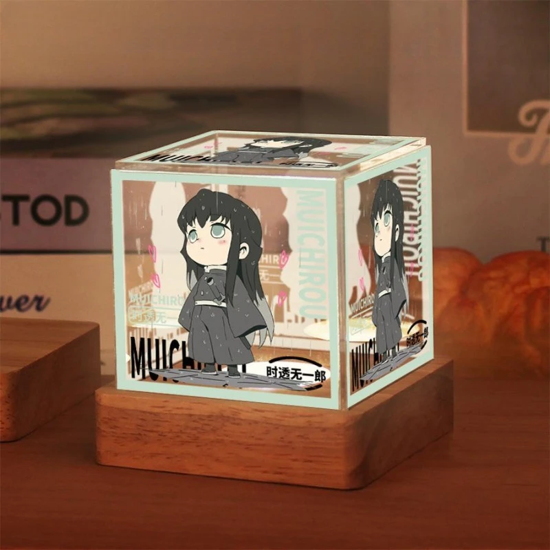 

Demon Slayer Tokitou Muichirou Kanroji Mitsuri Ночник Аниме Периферийные устройства Милый мультфильм Настольные украшения Kawaii Товары Подарки