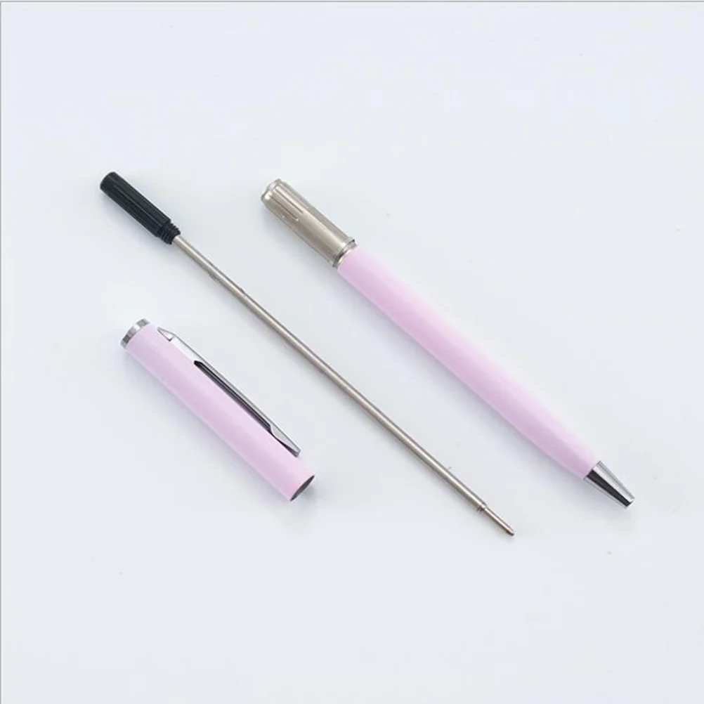 

3 Pcs Metal Ballpoint Pens Ball Pens Signature Pen Retractable Stationery Creative Gift(White + Pink)