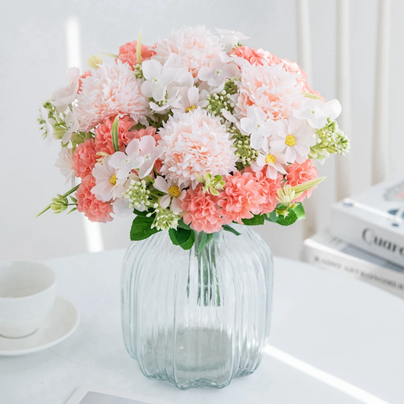 Sfera di seta lilla crisantemo per la casa di nozze decorazione natalizia Bouquet da sposa sfondo fai da te decorazione della parete fiori artificiali