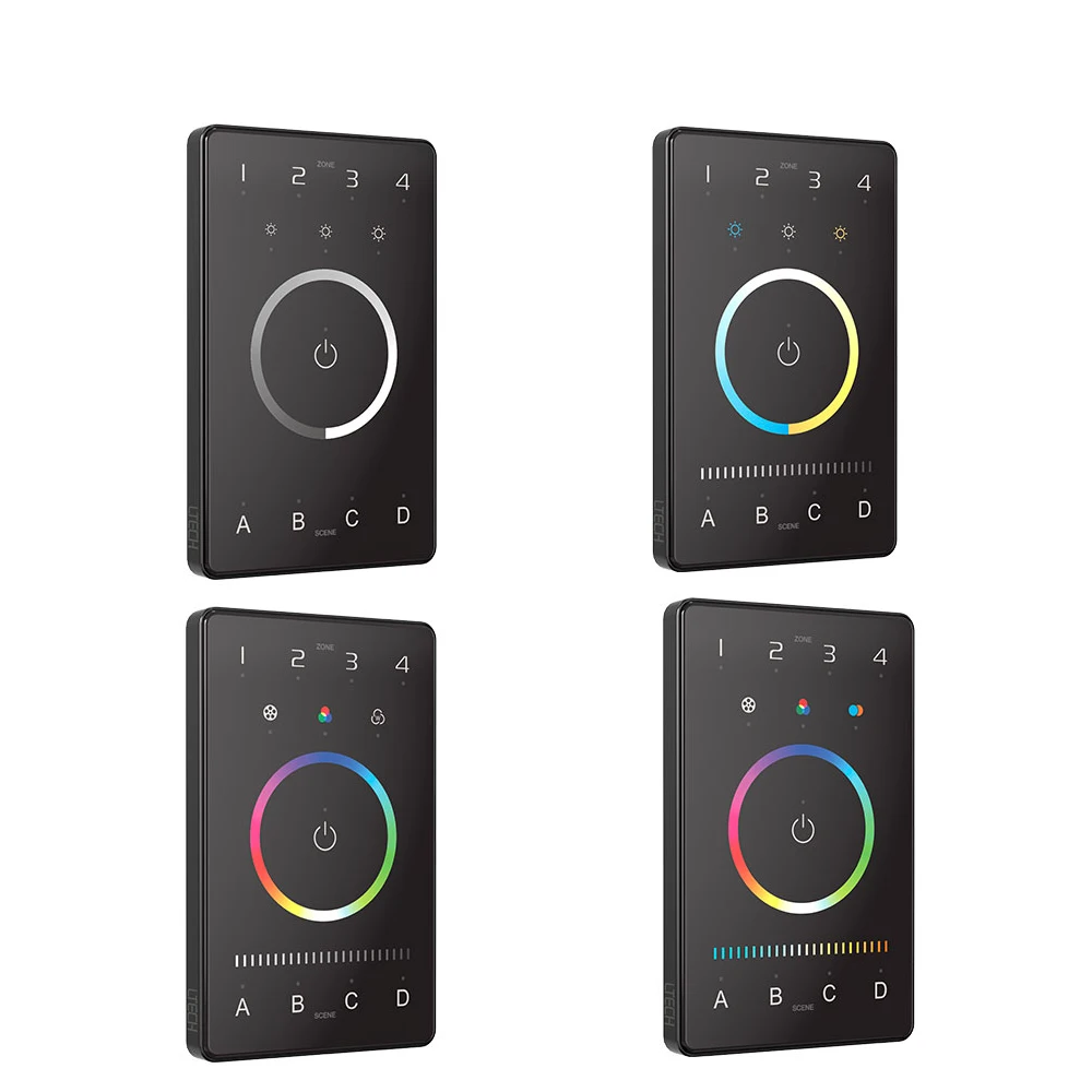 

LTECH US Bluetooth DMX Master Controller UB1 DIM UB2 CT UB4 RGBW UB5 RGBWY Touch Panel (Bluetooth Mesh 5.0+ DMX / Programmable)