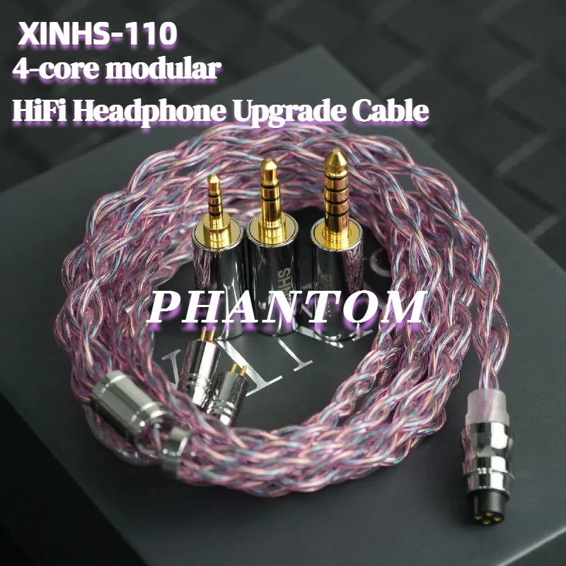 XINHS-110 4-poliges hochleitfähiges OFC-Modular-Upgrade-Kabel 2,5 mm/3,5 mm/4,4 mm für MK4/M6/F3 Blessing3 Varianten – Detail 2