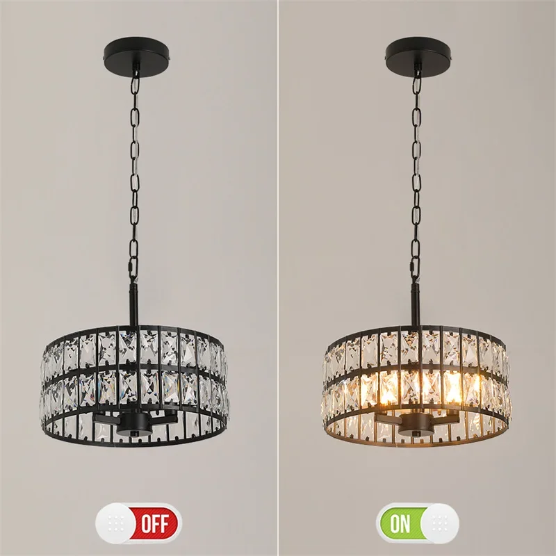 VETRULUS Moderne K9 Kristall Anhänger Licht Nordic Kronleuchter Schlafzimmer Hängen Lampe Retro Luxus Küche Esstisch Plafon Decke – Detail 12