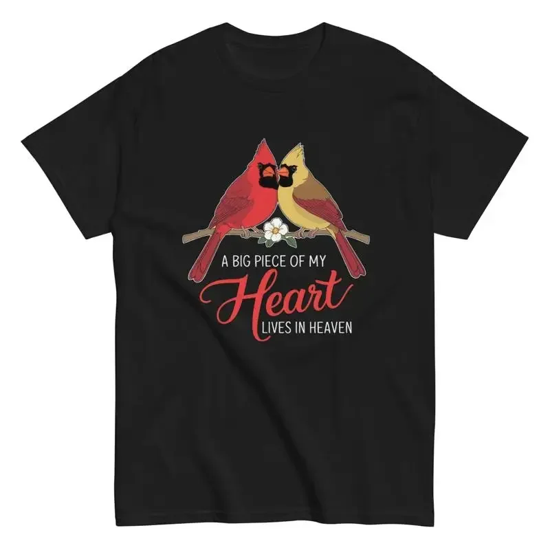 A Big Piece of My Heart Lives in Heaven Cardinal Memorial T Shirt
