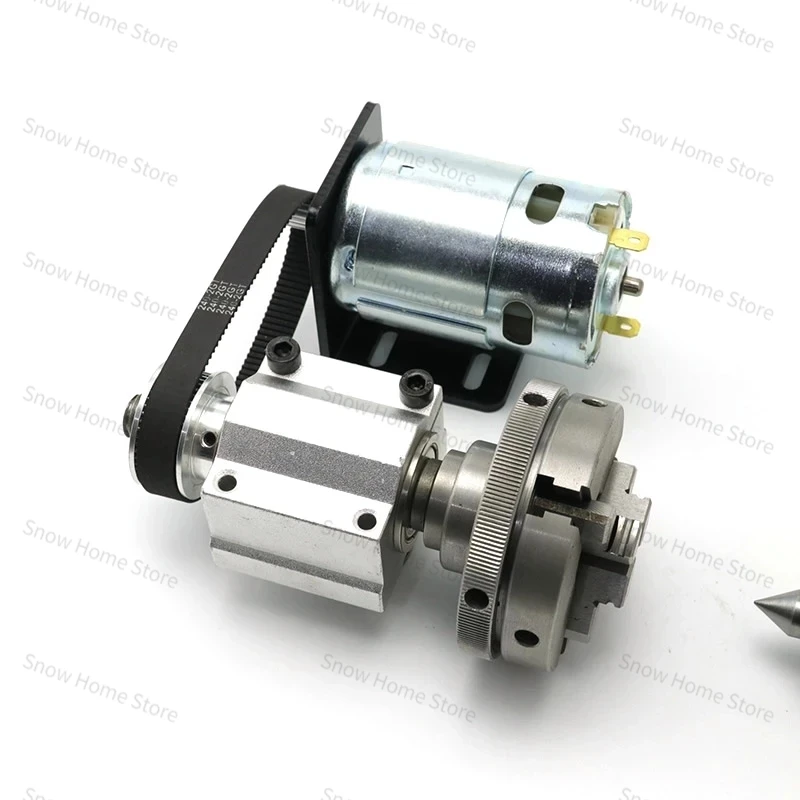 Imagem -03 - Multifuncional 895 Motor Torno Giratório Woodworking Spindle Bracelet 80 65 Chuck 50 Três Garras 65 Quatro Garras