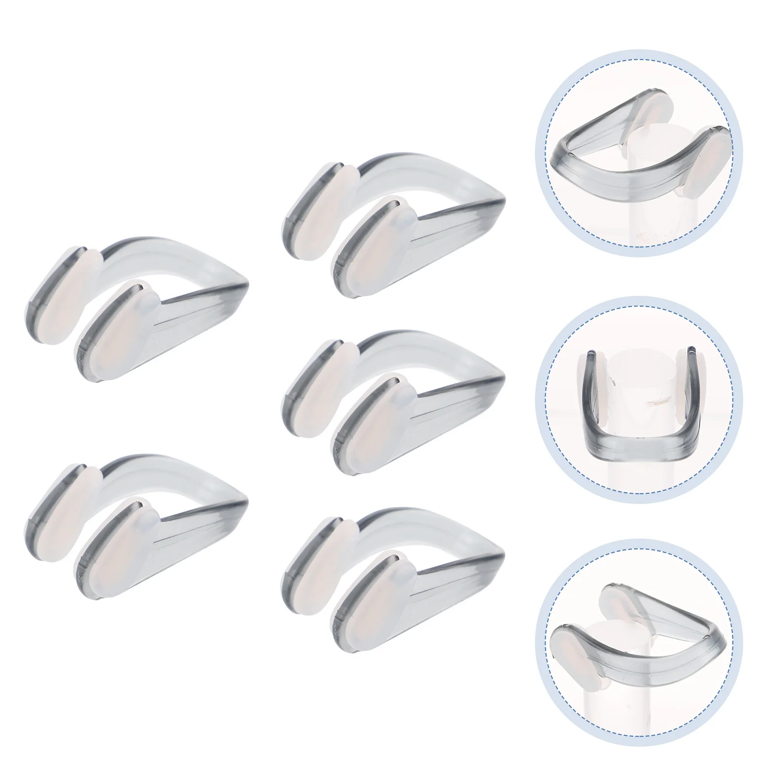 5 صناديق مشابك أنف احترافية، سدادات سباحة مقاومة للاهتراء، صندوق تخزين محمول، سدادات أنف طويلة مريحة طوال اليوم