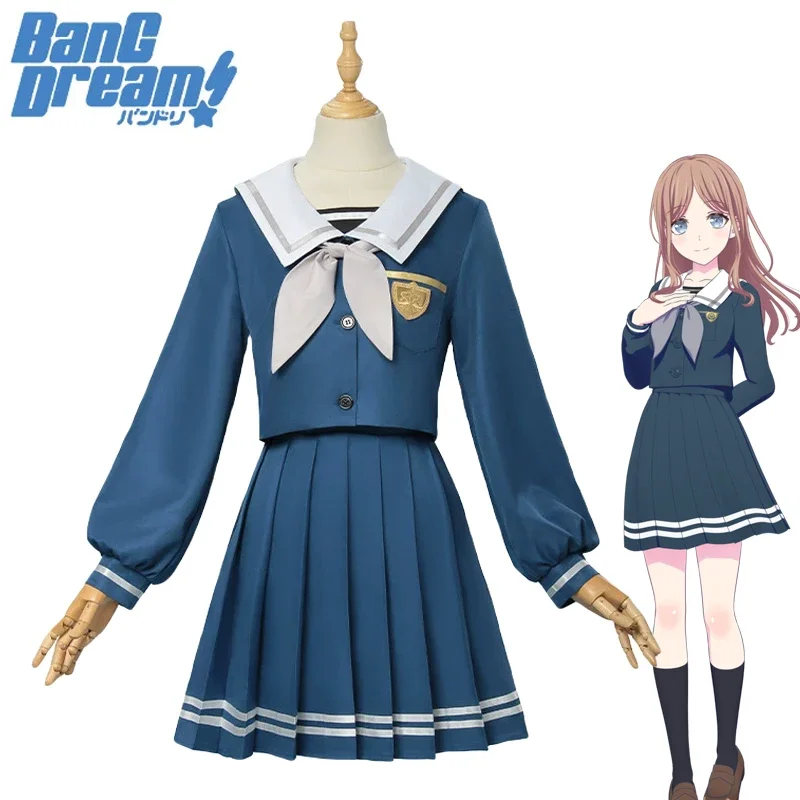 

New 2026 Anime BanG Dream Kurata Mashiro Soyo Nagasaki Cosplay Costume Girl Shirt Skirt Set School JK Uniform Summer Clothes