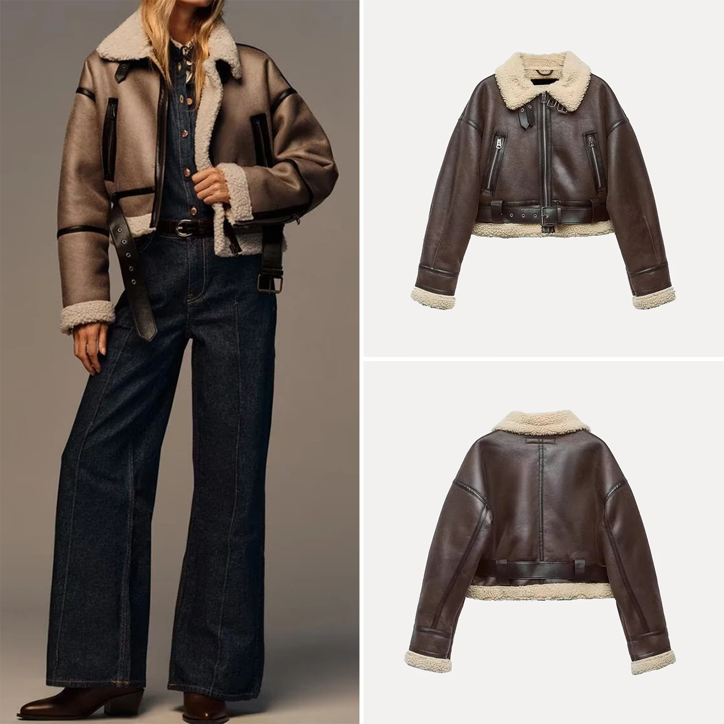 

ort Jaet Women's Sle Versatile Autumn New Arrival 2025 Commute Sle Loose Fit Long Sve Zipper Closure Coat for Ladies