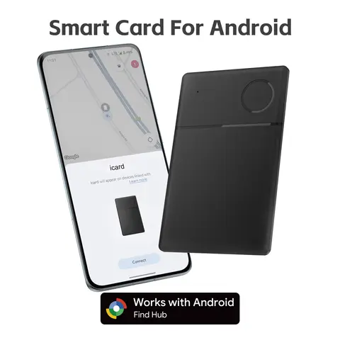 New Smart Card Christmas gift Black Tracker For Android Wallet Finder Work With Google Find Hub Long-Distance Locator For Bag