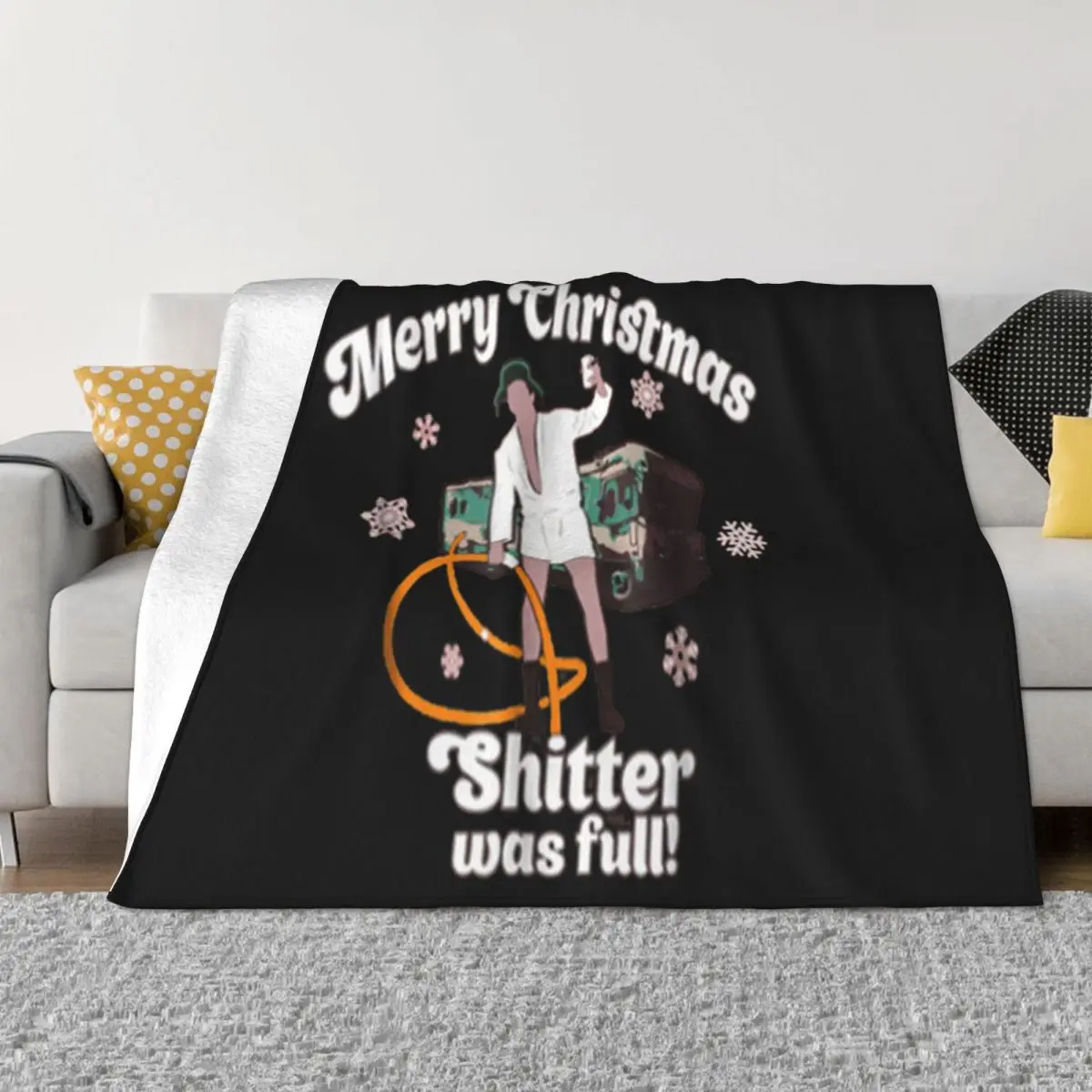 Hot Merry Christmas Shitter Was Full Vacation Funny New New Fashion Surprise Promotion Cute Throw Blanket