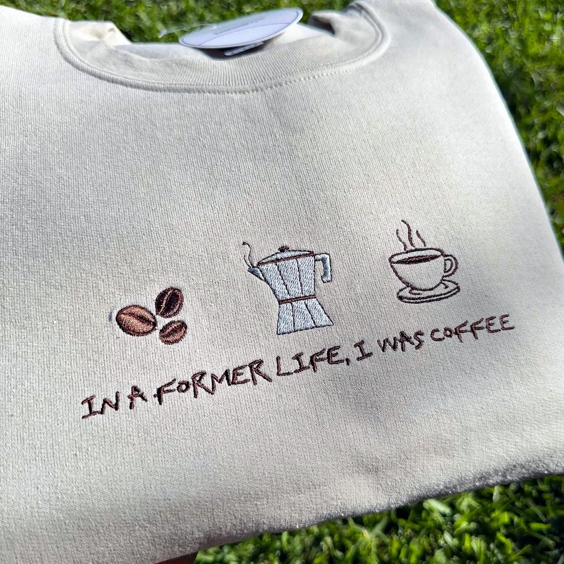 خمر نمط نادي القهوة المطرزة الإناث Crewneck بلوزات الخريف طويلة الأكمام سميكة الدافئة البلوز نعرفكم الأزياء البلوز #1