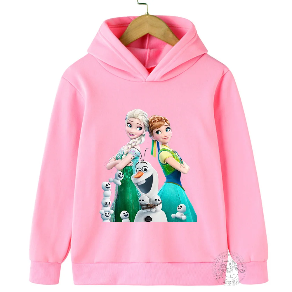 Girl Hoody Clothing Spring autumn Long Sleeves for Children's Hoodies Girl Tops cartoon Frozen Elsa Sweatshirt Kids Clothes