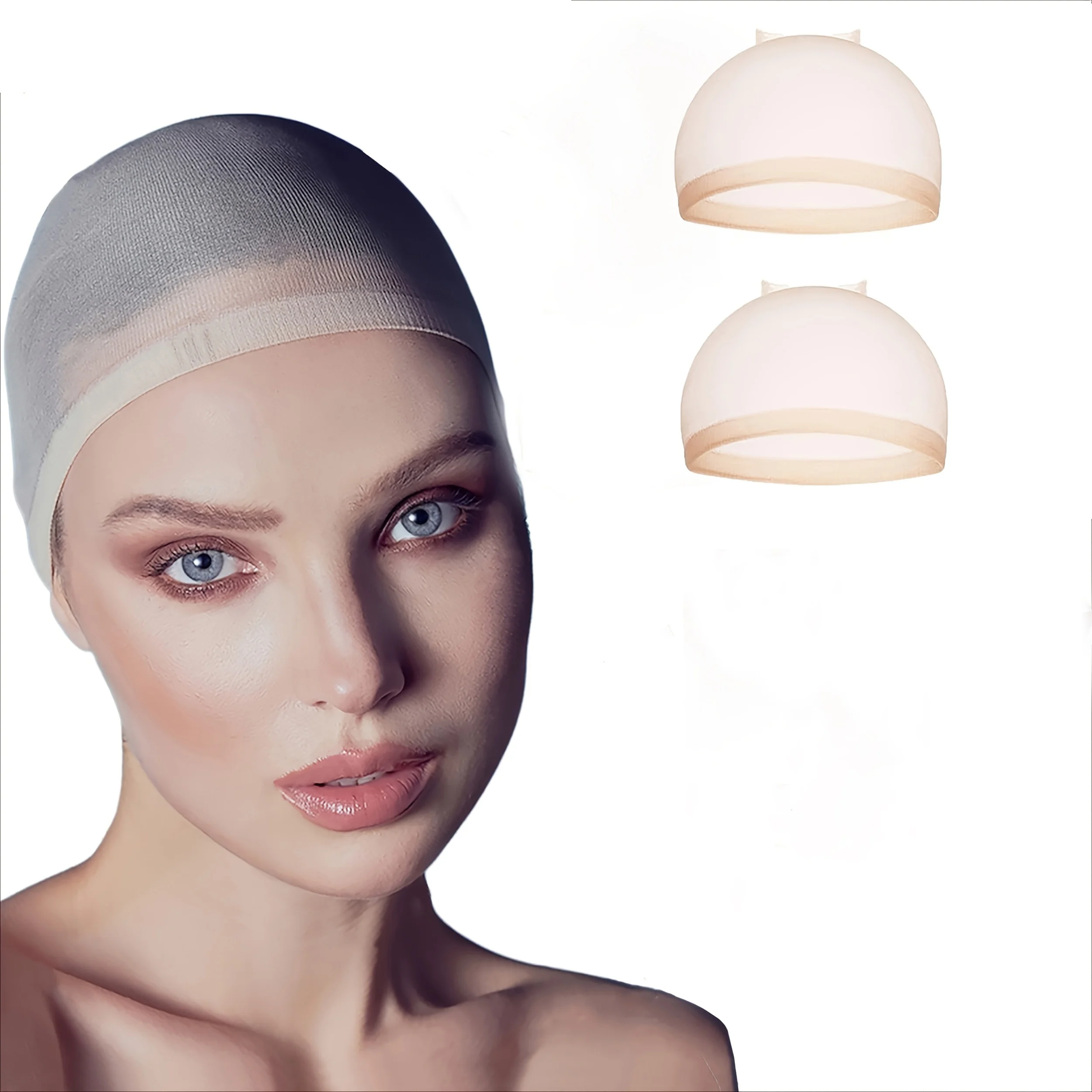 

Two piece invisible hair net, high-quality hair net, comfortable to wear, suitable for various hairstyles and creative styles