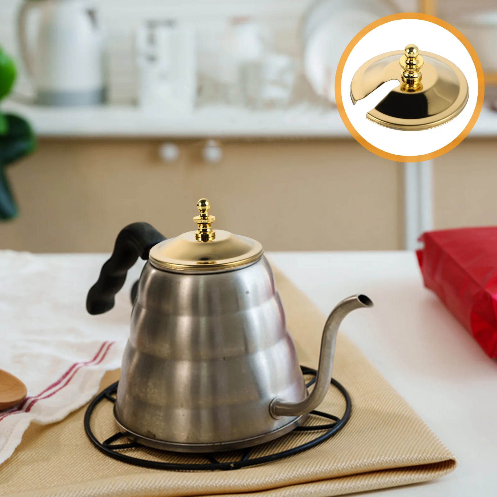 

Coffee Carafe Lid Replacement Stainless Steel Universal Fit for Coffee Pots Leak Proof Hot Resistant Kitchen Gadget Accessory