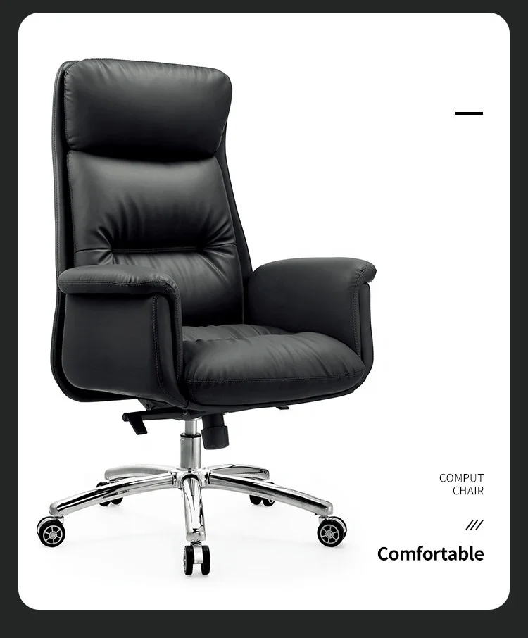 Foshan factory comfortable CEO reclining swivel logo print high back pu lumbar support big and tall director office chairs