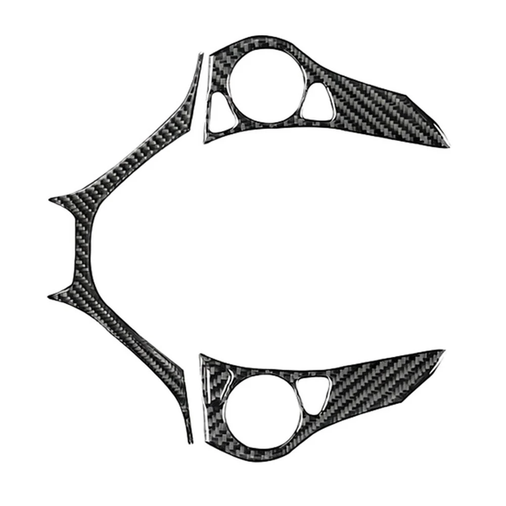 For Honda Civic 9 Coupe Sedan 2012-2015 Carbon Fiber Steering Wheel Trim Set with Epoxy Coating for Scratch and Dust Resistance