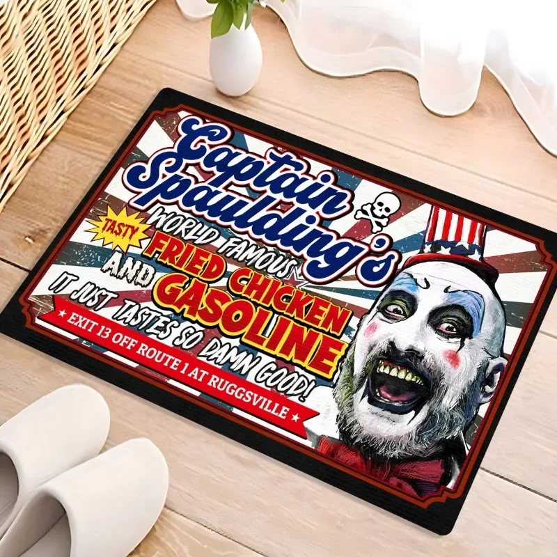 Captain Spaulding's Famous Fried Chicken & Gasoline Area Rug - Soft Flannel, Machine Washable, for Living Room, Bedroom, Kitchen