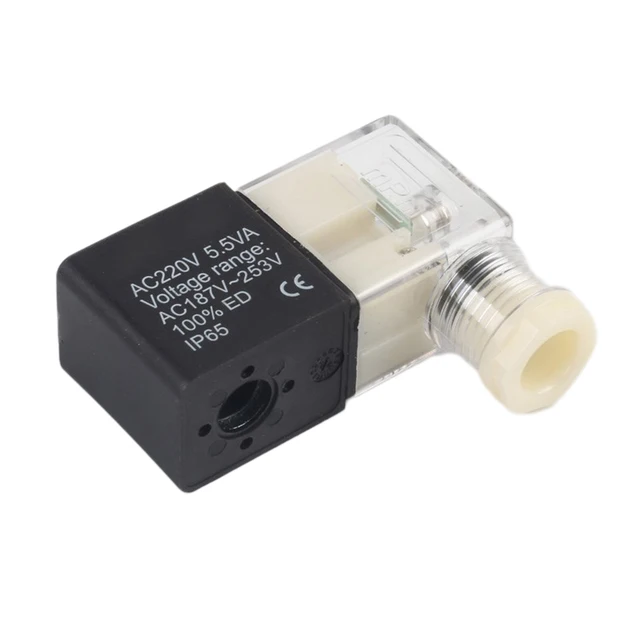 Elettrovalvola 1pcs Air Pump Compressor Solenoid Valve Cast Aluminum Power Off Vent Exhaust Valves Mute Oil-free Wire Length 36cm 220V Pneumatica — dettaglio 1
