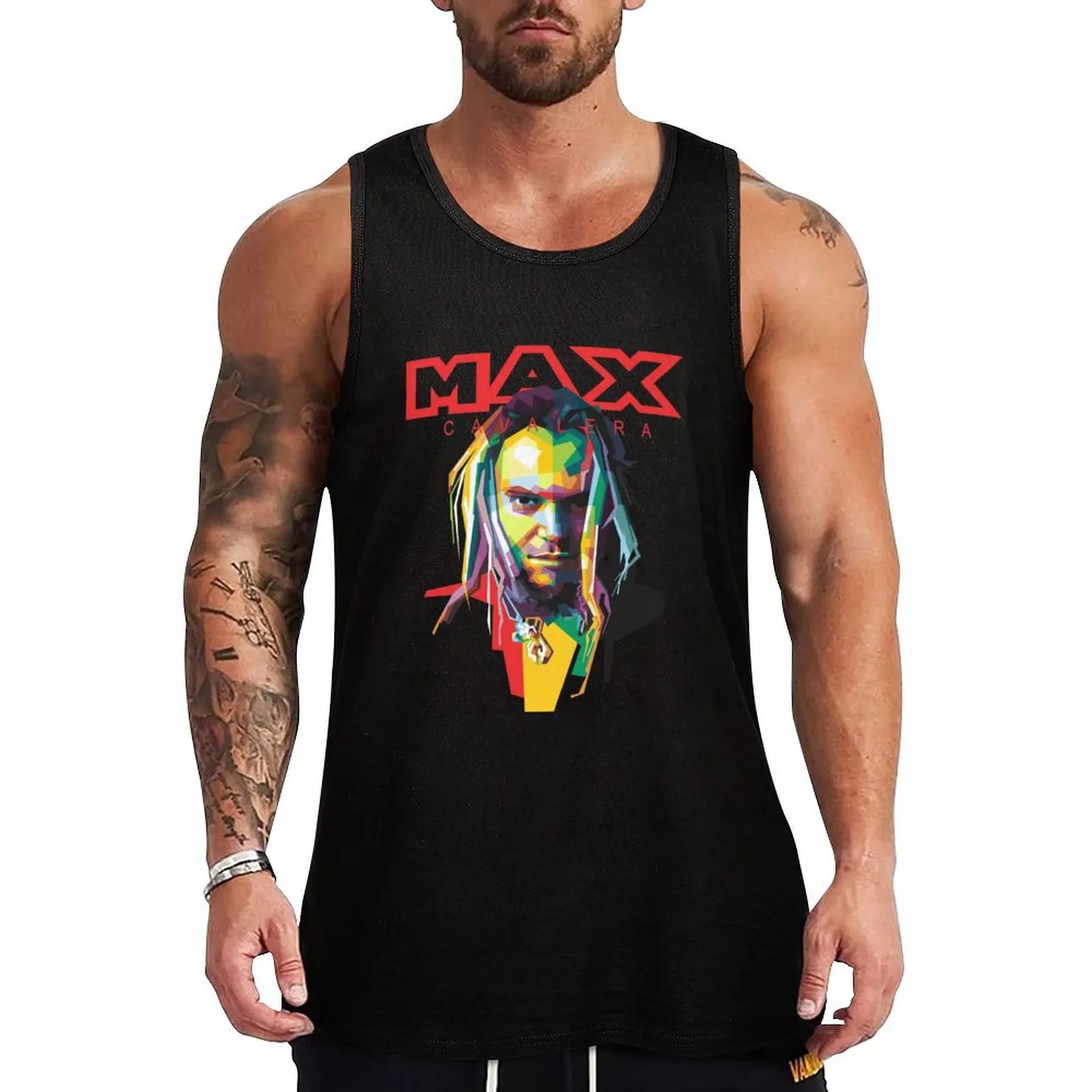 

Max cavalera Tank Top sports t-shirts for men Men's gym t-shirts Men's sleeveless t-shirt