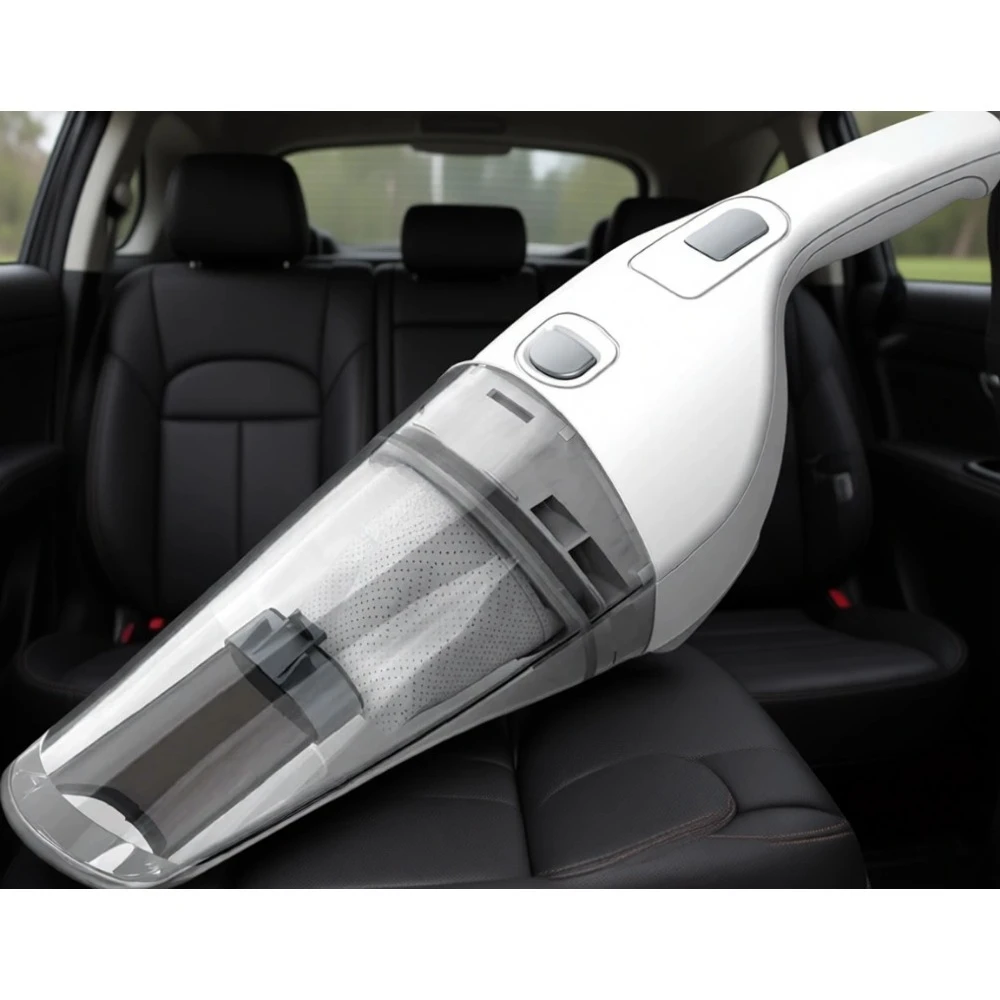 

Беспроводной литиевый ручной пылесос с настенным креплением и зарядным устройством, белый цвет