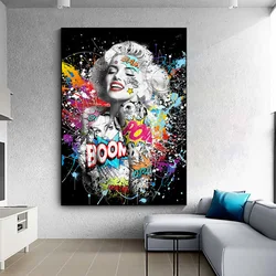 Pop Street Graffiti Abstract Wall Art Poster Monroe Mural Modern Home Decor Canvas Painting Pictures Prints Living Room Decorate