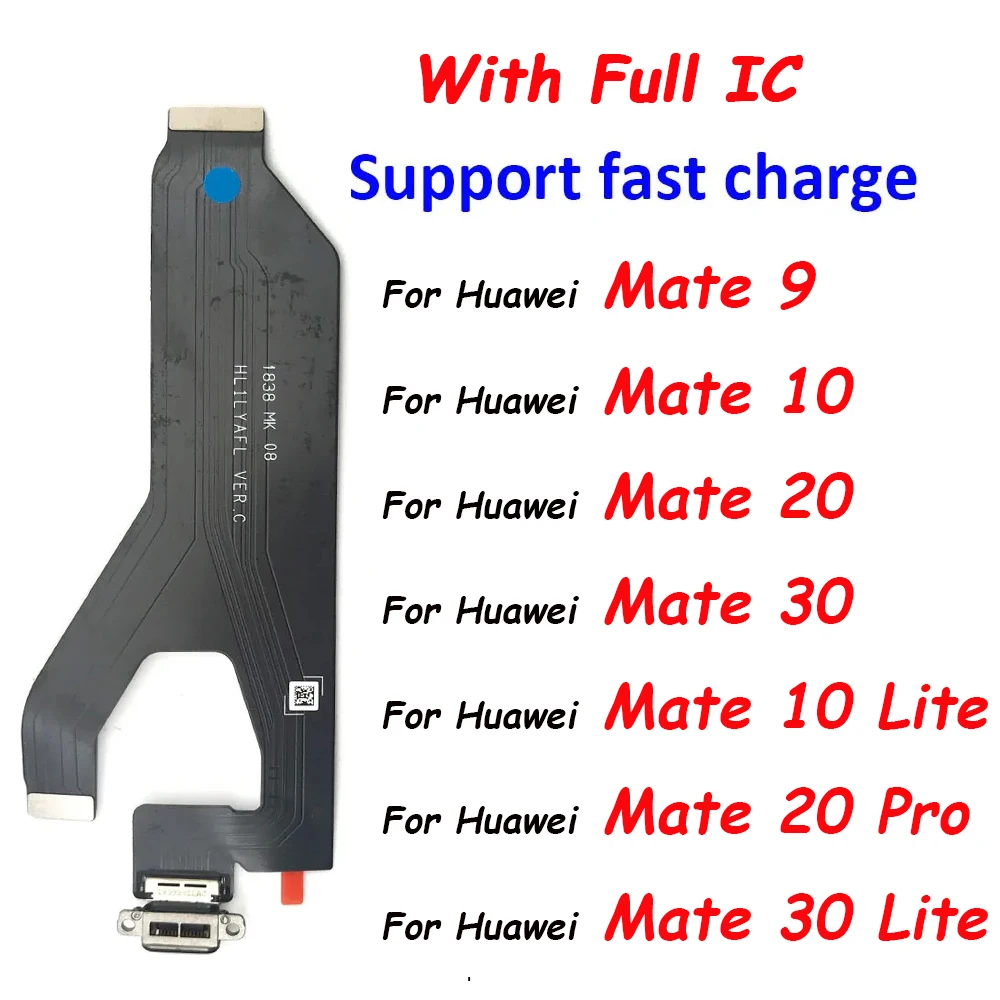 NEW USB fast Charging Port Dock Charger Plug Connector Board Flex For Huawei Mate 8 9 10 20 Lite 30 Pro 20X