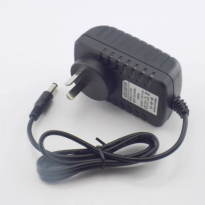 AC para DC carregador de alimentação, carregamento para CCTV e sistemas de câmera, plugue AU australiano, 12V, 2A, 2000mA, 100-240V