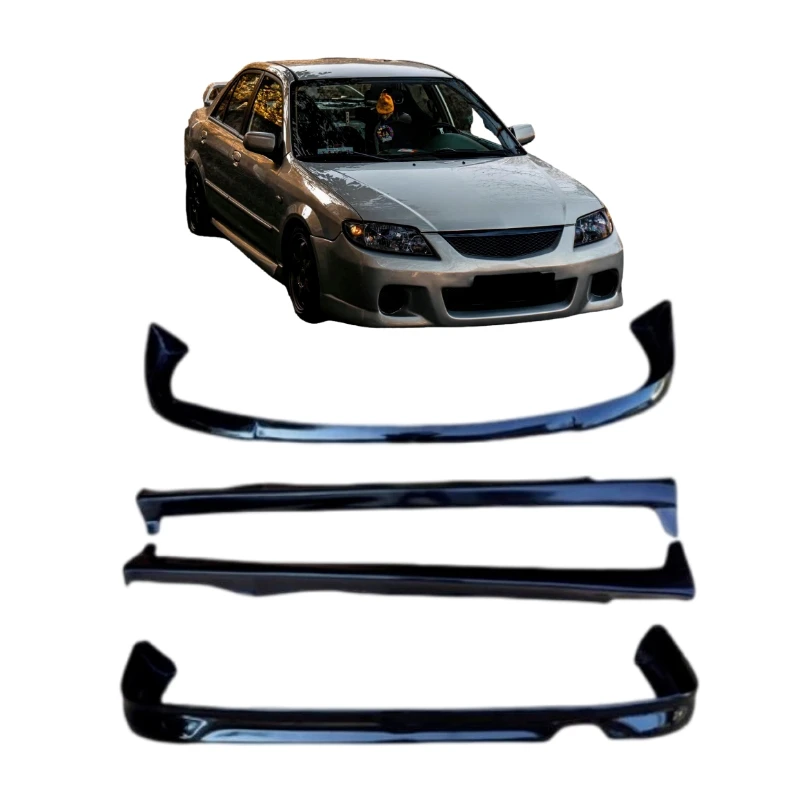 

Auto Body Systems Pp Wide Body Kit Front Bumper Lip, Rear Bumper Lip and Side Skirt For Mazda familia