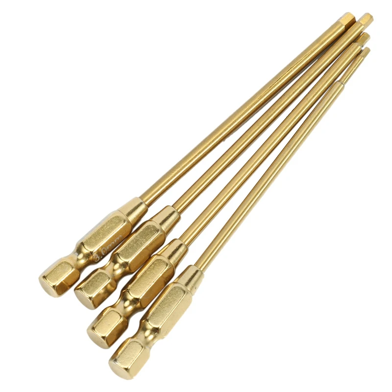 ABMO 8X Titan Schnellwechsel-Innensechskantschlüssel Sechskantschlüssel Schraubendreher Werkzeugsatz 1,5, 2, 2,5 und 3 mm RC-Modell Mini-Handwerkzeug