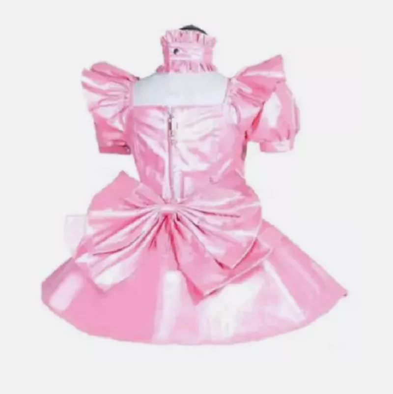 Hot selling tight fitting corset pink goddess lockable satin dress cosplay costume