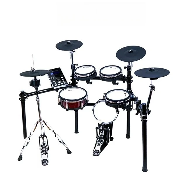 

Lemon drum T650 9-piece mesh head wooden snare digital drum set electronic drum kit