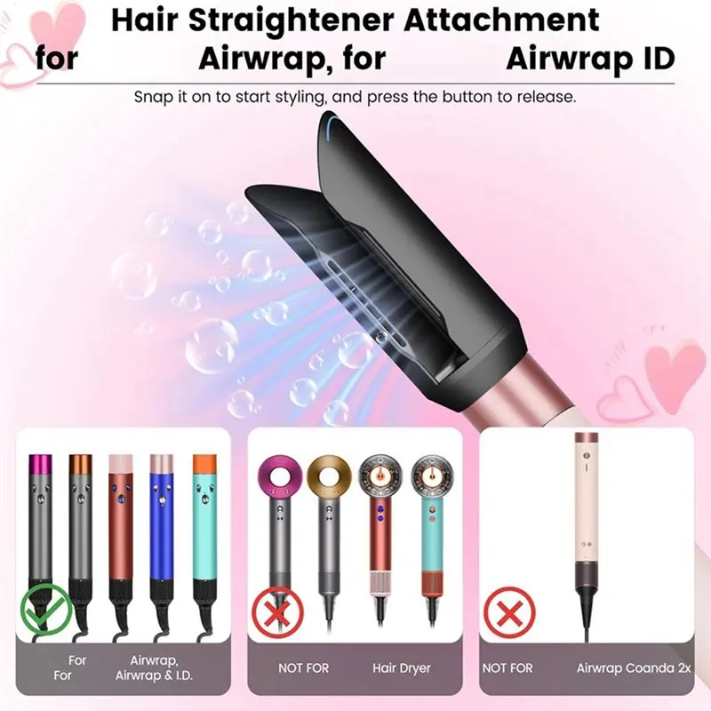 B82B-Comb N Nozzle Attachment Wide Tooth For Dyson Airwrap HS01 HS05 HS08 Hair Straightener Accessory