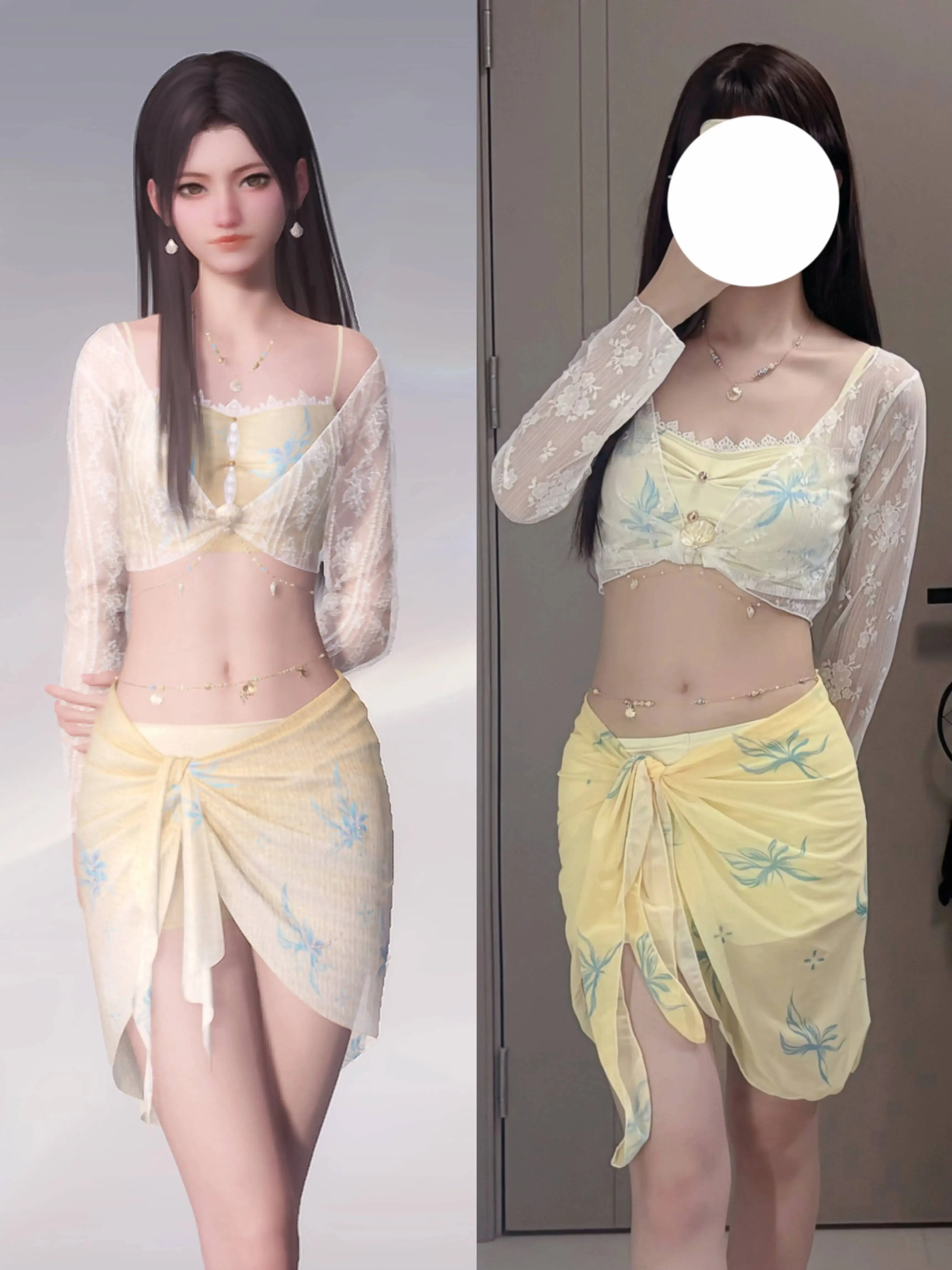 

New Love And Deepspace Rafayel Qi Yu Swimsuit Shanyu Butterfly Dream Can Enter The Water Fiesta Carnival Halloween Cos Cosplay