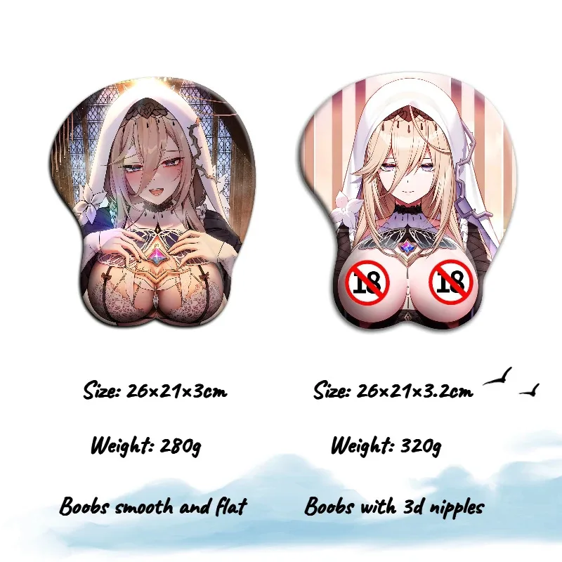 

NSFW Nude 3d Nipples Honkai Impact Aponia Hentai Boob Mouse Pad Sexy Girl Gamer Anime Cute Wrist Rest 3D Oppai Silicone Mousepad