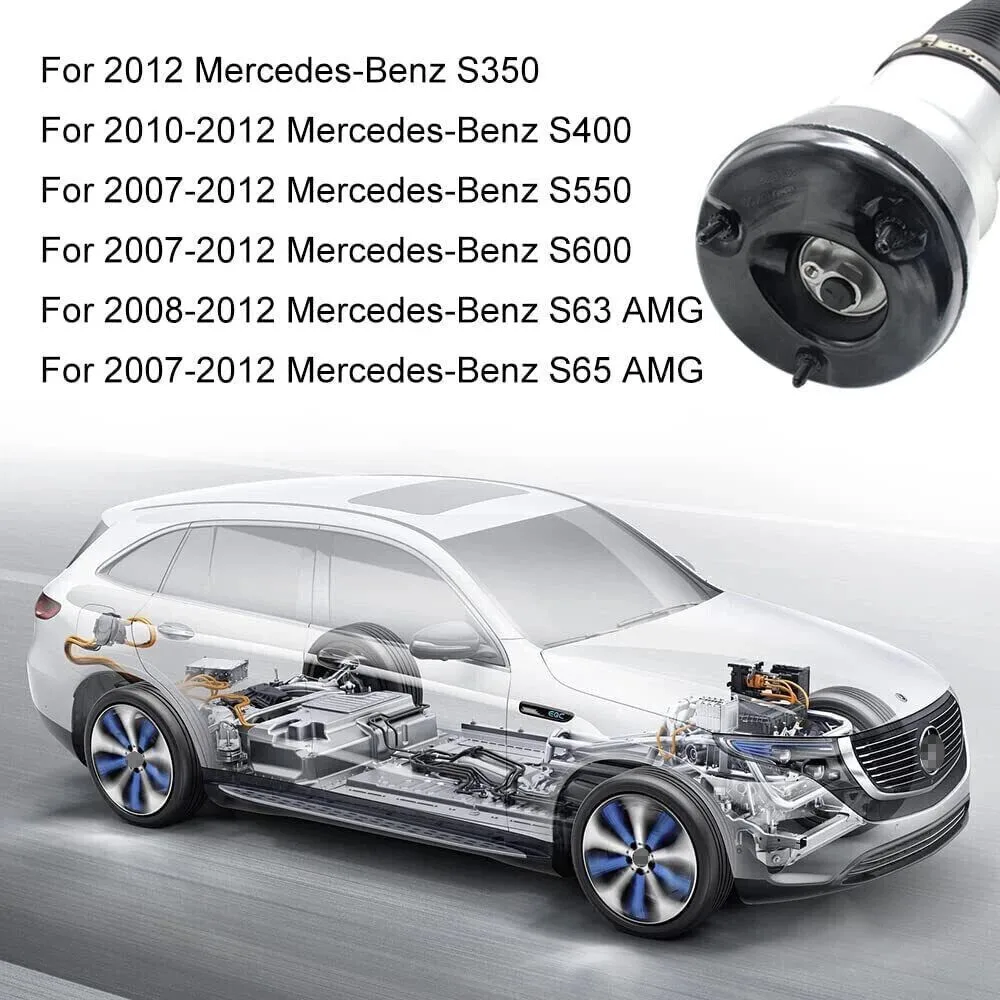 Pair Front Left and Right Air Suspension Shock For Mercedes W221 C216 S350 S400 S550 S600 CL500 2005-2013 2213204913 2213209313 - view 6